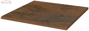 Клинкерная плитка Ceramika Paradyz Semir beige ступень рельефная структурная (30x30)